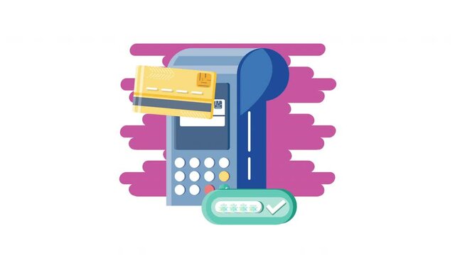 electronic commerce animation with voucher and password