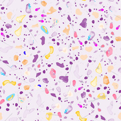 Terrazzo Texture Vector. Flooring Seamless Pattern