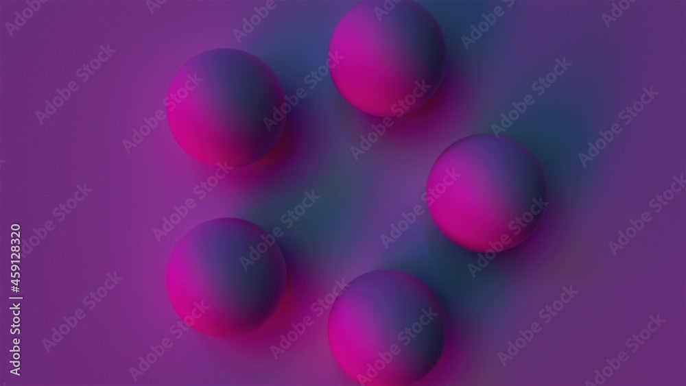 Poster bright ball with colorful 3d render gradient floating on surface. creative minimalism with simple ge