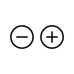 Obraz premium Plus and Minus Icon