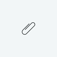 Paperclip vector icon illustration sign