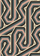 Colour Hexagon Tile Connection art background design illustration