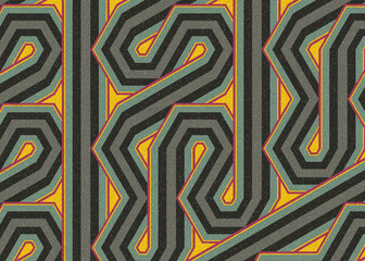 Colour Hexagon Tile Connection art background design illustration