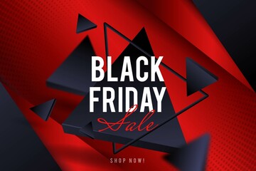 realistic black friday background vector design illustration