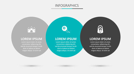 Set Eye, Castle and Funny and scary ghost mask. Business infographic template. Vector
