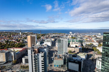 Fototapeta na wymiar Tallinn, Estonia Business District