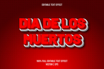 Dia de los muertos editable text effect retro style