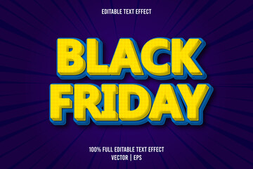 Black friday editable text effect comic style