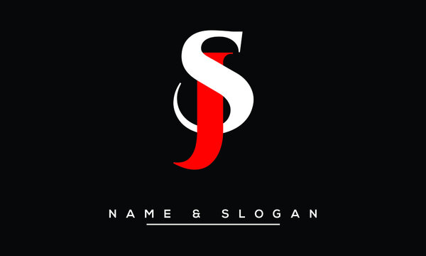 SJ,  JS,  S,  J    Abstract Letters Logo Monogram
