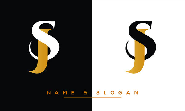SJ,  JS,  S,  J    Abstract Letters Logo Monogram