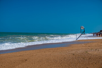 The beautiful sea of Numana in Conero after a big storm, Ancona province, Marche region.