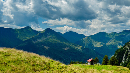 Summer day trekking in the Carnic Alps, Friuli Venezia-Giulia, Italy