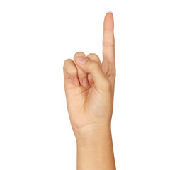 american sign language number 1