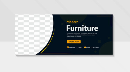 Obraz premium web template banner and furniture cover, light room background.