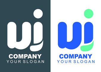 Letter UJ Logo For Business