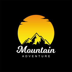 Mountain Adventure Logo Design Illustration