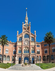 Fototapeta na wymiar Hospital of the Holy Cross and Saint Paul (de la Santa Creu i Sant Pau) in Barcelona, Spain