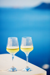 Two glasses of white wine