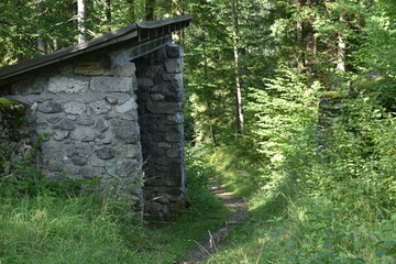 Naklejka premium Burgruine Hohenberg, Österreich, 12.08.2021