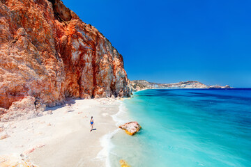Idyllic beach on Milos island in Greece © TravelPhotoBloggers