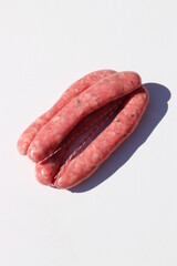 Iberico Bratwürste. Spanische Bratwüste roh.