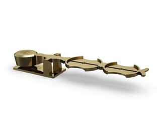 Sovereign scale, made in England in the early 19th century. 3D model