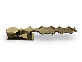 Sovereign scale, made in England in the early 19th century. 3D model