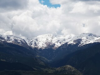 Snowy covered mountains in the south of France