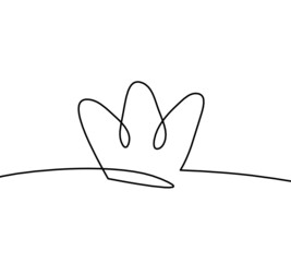 Abstract crown as line drawing on white background. Vector