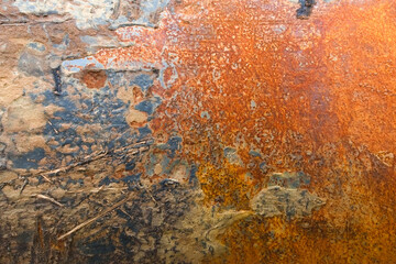 Rusty and dirty metal surface. Texture of rust