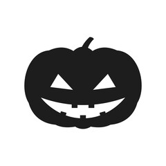 Halloween pumpkin icon. Vector. Flat design.