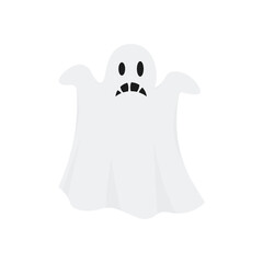 Ghost icon. Scary ghost. Vector illustration. Isolated.