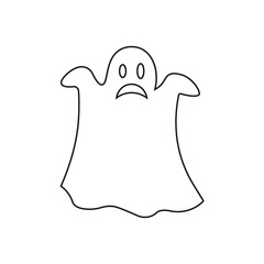 Ghost icon. Line style. Vector.