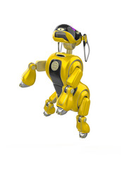 cyber dog cartoon is jumping