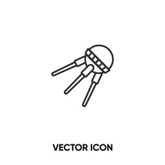 Space station vector icon. Modern, simple flat vector illustration for website or mobile app.Satellite symbol, logo illustration. Pixel perfect vector graphics	