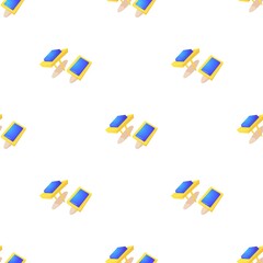 Cufflinks pattern seamless background texture repeat wallpaper geometric vector