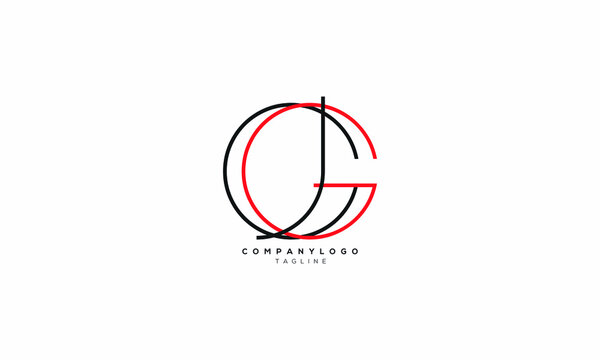 CGJ, GJC, Abstract initial monogram letter alphabet logo design