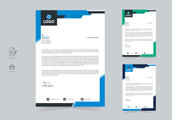 Modern Letterhead Vector Design Template