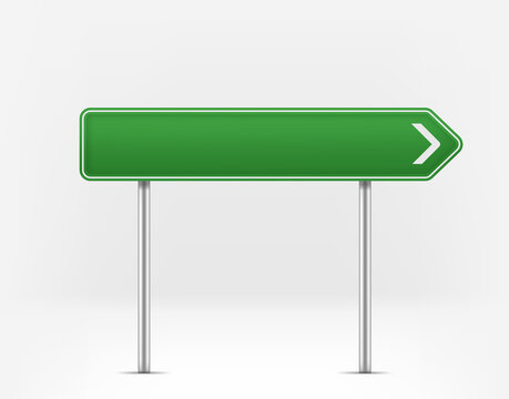 City green ponter board isolated on white background