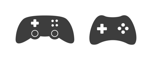 Joystick video game controller vector icon. Play console or joypad in flat design. Gamepad for computer gamer. © AminaDesign