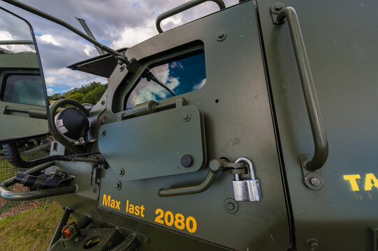 Gothenburg, Sweden - August 29 2010: Sisu XA-203 armoured personnel carrier of the Swedish army.