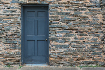 Door in stone wall
