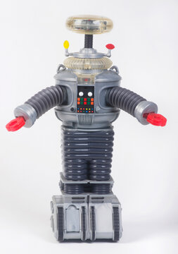 Fort Worth,Texas - Sept.25,2021  Lost in Space Toy from the 1965-1968 TV show. The Robot was know as "The Robot" he was 6'8 and 550 lbs. 