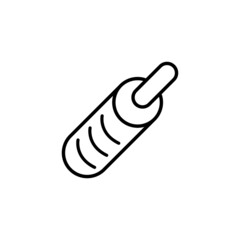 French fresh hot dog black line icon. Street fast food. Unhealthy high calorie meal. Trendy flat isolated outline symbol used for: illustration, logo, app, design, web, dev, ui, ux, gui. Vector EPS 10