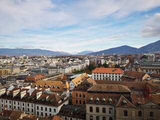 Fototapeta na wymiar Views of the city of Geneva in Switzerland