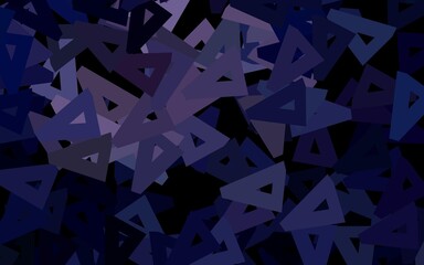 Dark Purple vector backdrop with lines, triangles.