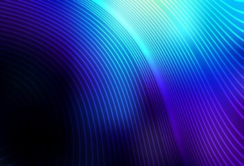 Dark BLUE vector background with bent lines.