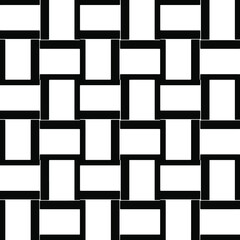 Seamless vector pattern in geometric ornamental style. Black  ornament.