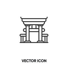 Chinese temple vector icon. Modern, simple flat vector illustration for website or mobile app.Japonese temple symbol, logo illustration. Pixel perfect vector graphics	