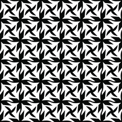 Seamless vector pattern in geometric ornamental style. Black  ornament.